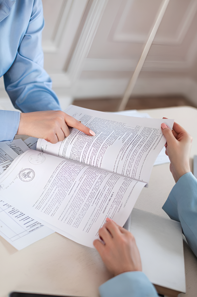 Ausfüllen eines Patientenbogen